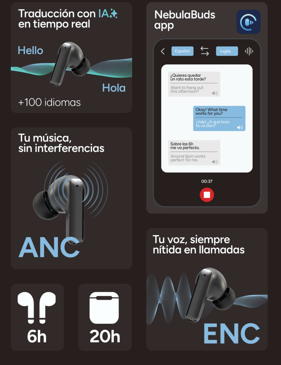 Auriculares inalámbricos KSIX UltimAI - Imagen 2